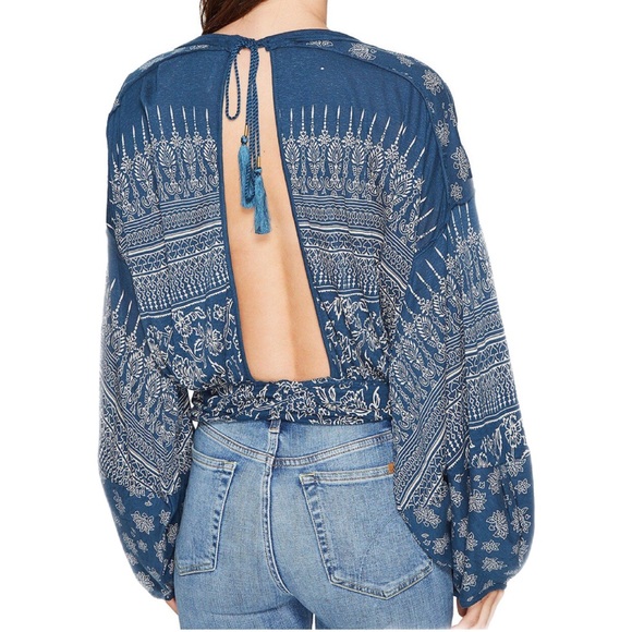 Free People Weekend Warrior Top In Blue - Picture 1 of 4